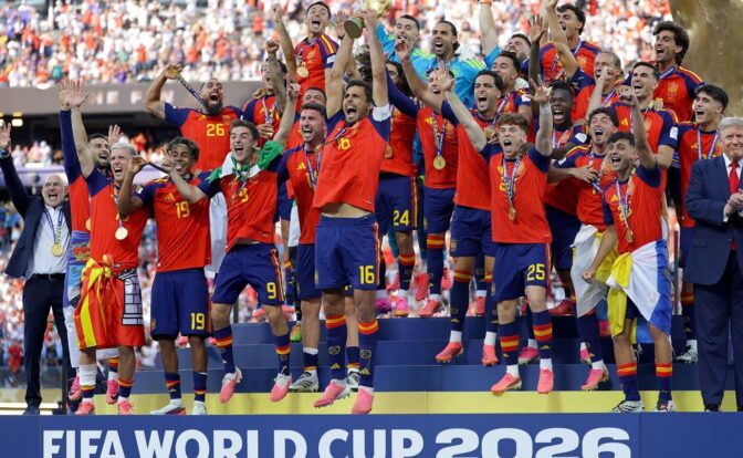 España campeón. Fotografía por cortesía de Javier Claure C.