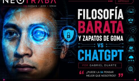 Filosofía y zapatos de goma vs ChatGPT. Imagen generada con IA ChatGPT