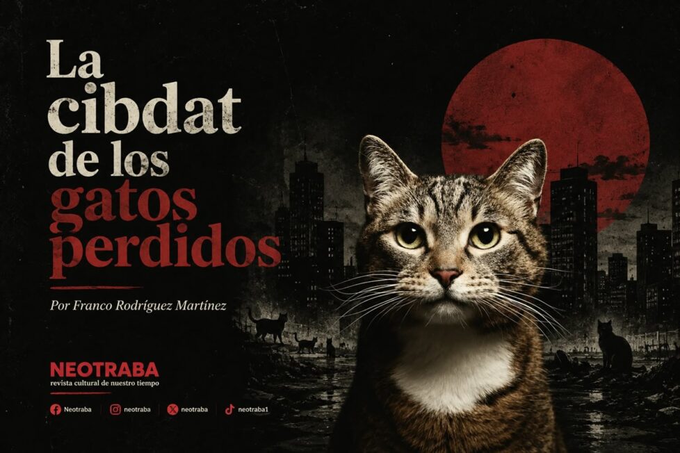 La cibdat de los gatos perdidos por Franco Rodríguez Martínez. Imagen generada con IA ChatGPT