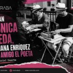 La gran Mónica Ojeda, Mariana Enriquez y mi amigo el poeta por Gabriel Duarte. Imgen creada con IA ChatGPT