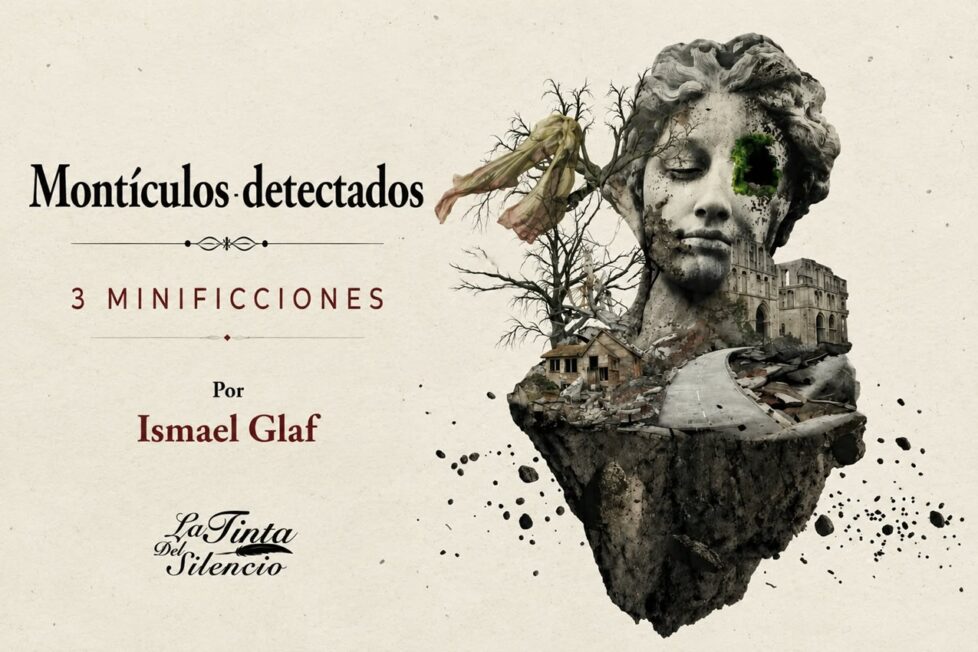 3 minificciones de Montículos detectados de Ismael Glaf. Imagen generada con IA ChatGPT