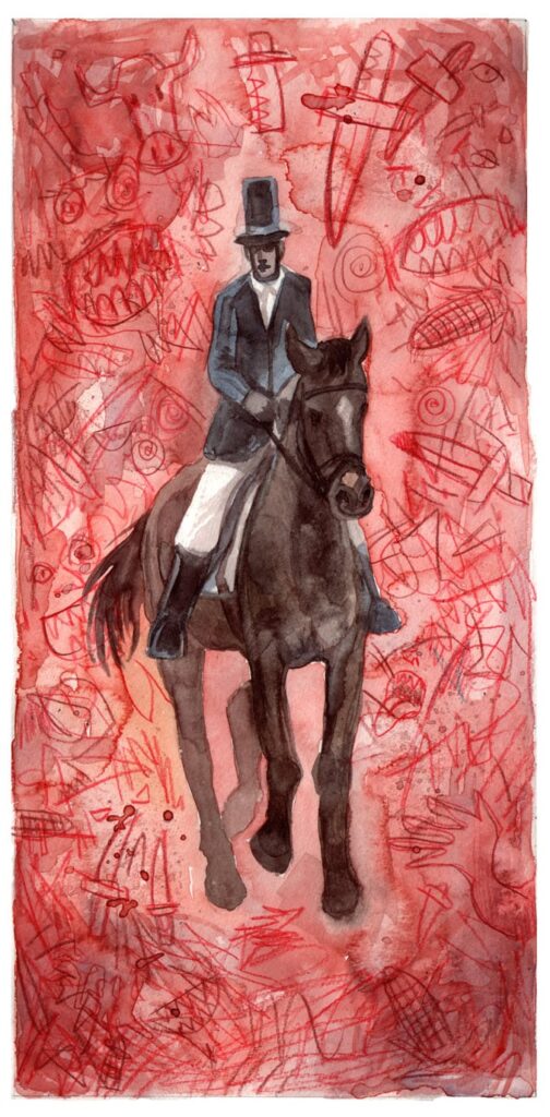 Ilustración de El matadero de Esteban Echeverría. Ilustración de Darío Mekler