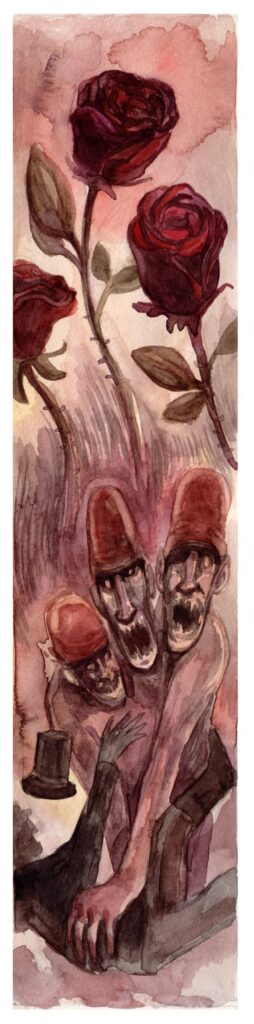 Ilustración de El matadero de Esteban Echeverría. Ilustración de Darío Mekler