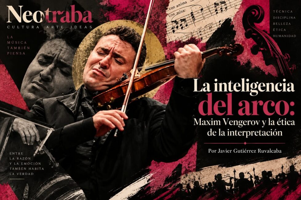 La inteligencia del arco: Maxim Vengerov y la ética de la interpretación por Javier Gutiérrez Ruvalcaba. Imagen creada con IA ChatGPT