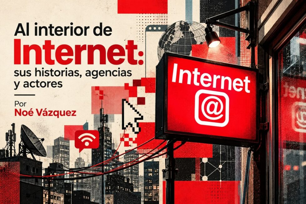 Al interior de Internet sus historias agencias y actores por Noé Vázquez. Imagen creada con IA ChatGPT
