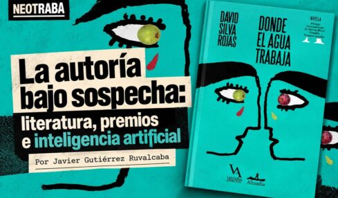 La autoría bajo sospecha literatura, premios e inteligencia artificial por Javier Gutiérrez Ruvalcaba. Imagen generada con IA ChatGPT