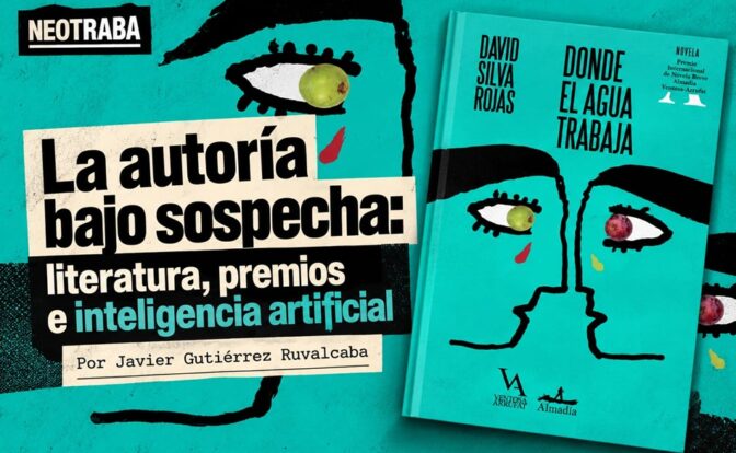 La autoría bajo sospecha literatura, premios e inteligencia artificial por Javier Gutiérrez Ruvalcaba. Imagen generada con IA ChatGPT